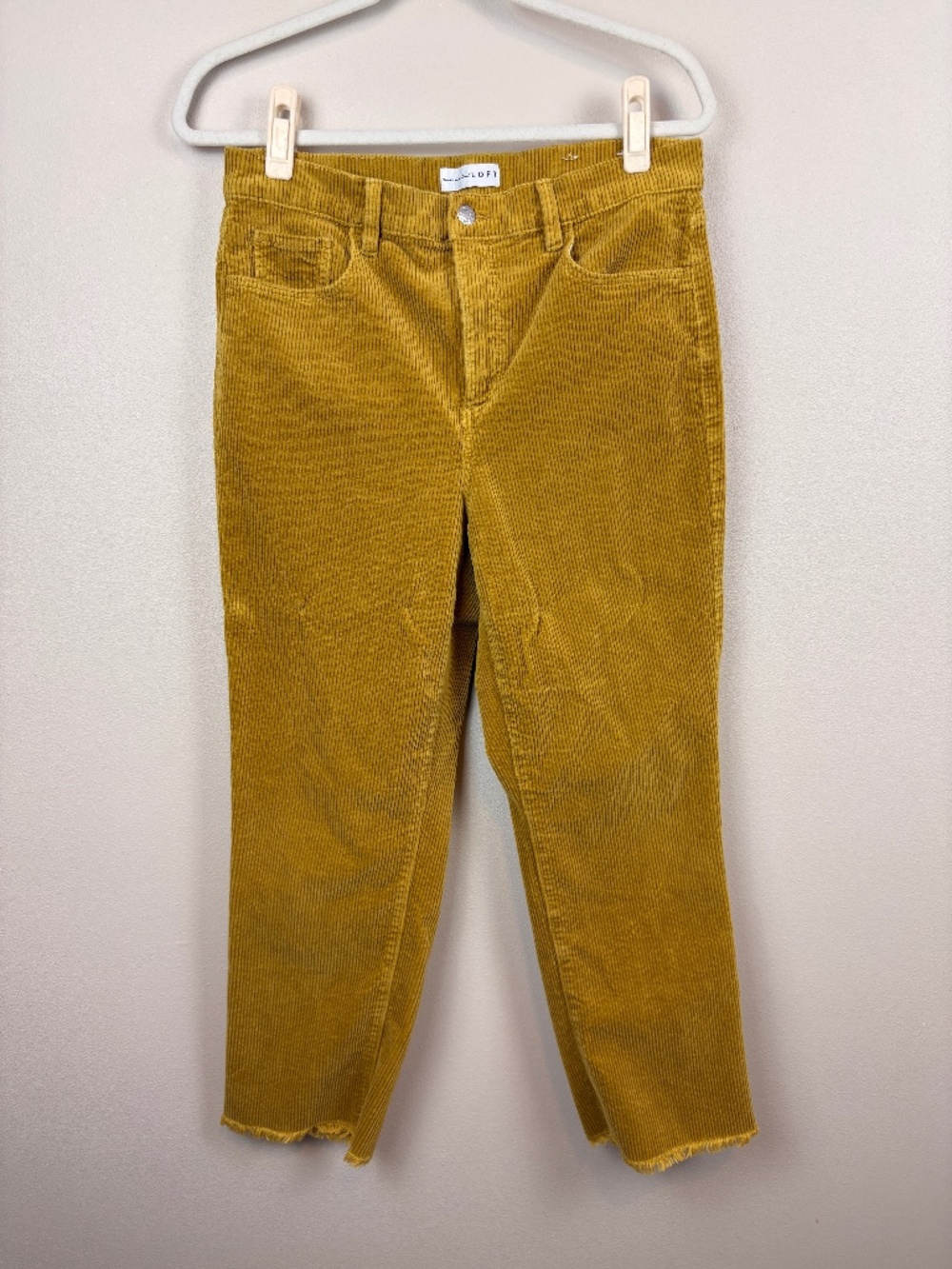 Loft Corduroy High Rise Cropped Raw Hem Pants - Size 10/30